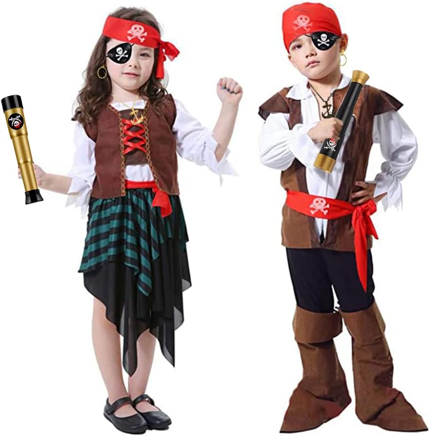 Captain Pirate Costume Accessories Set for Men