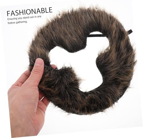 Yardenfun Realistic Monkey Beard Costume for Men - Dark Brown