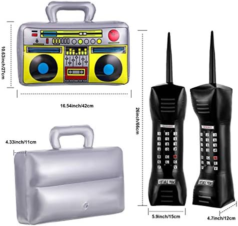 Sumind 80s90s Hip Hop Costume Kit Authentic Inflatables for Rapper Look