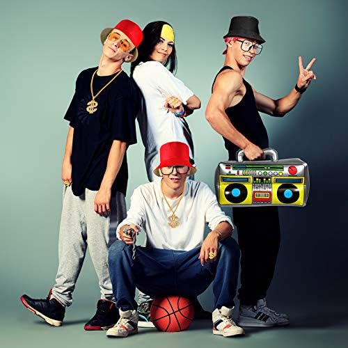 Sumind 80s90s Hip Hop Costume Kit Authentic Inflatables for Rapper Look