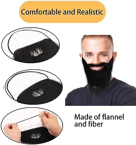 GLITTY Halloween costume beards 4-pack for adults