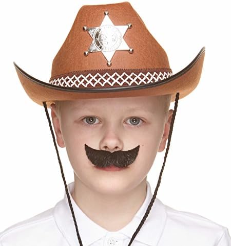 Mustach Black Lustrous Self-Adhesive Mustache for Kids