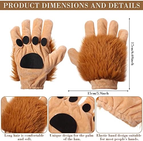 5 Piece Lion Costume Set for Kids Adults Halloween Party Accessories
