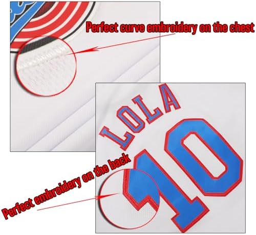 Women Lola 10 Bunny Costume 90s Basketball Movie Outfit for Halloween