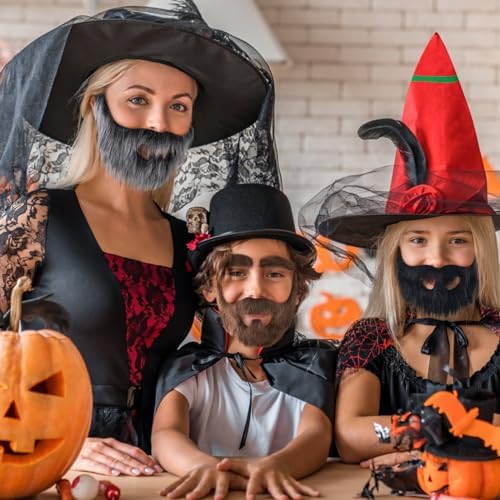 KICNIC Fake Mustaches for Adults Nobleman Beards Novelty Costumes