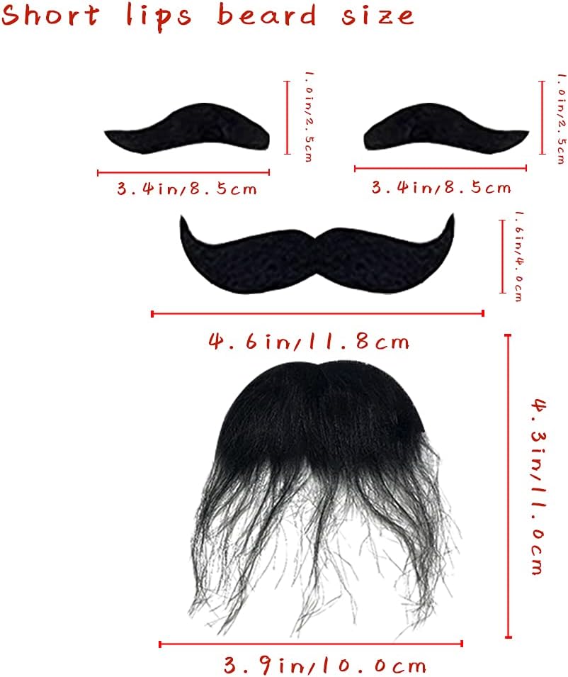 OJYUDD Self-Adhesive Fake Eyebrows Bead for Halloween Costume