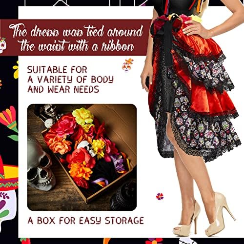 2-Piece Halloween Day of the Dead Costume Set for Women