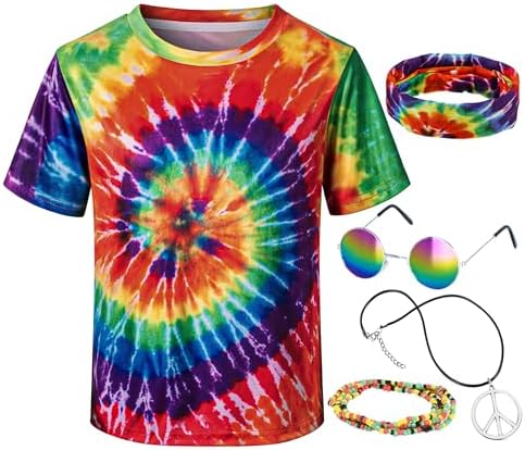 60s 70s Hippie Party Costume Set for Men