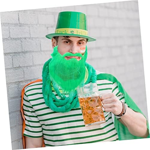St Patricks Day fake beards 2Pcs costume set for festive celebrations