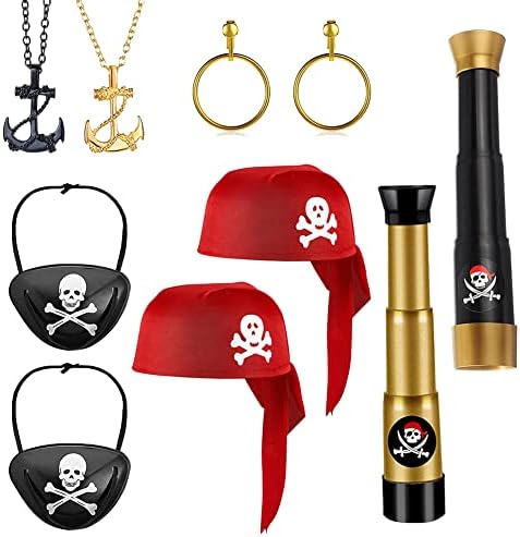 Captain Pirate Costume Accessories Set for Men