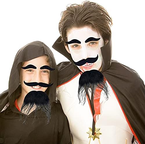 OJYUDD Self-Adhesive Fake Eyebrows Bead for Halloween Costume