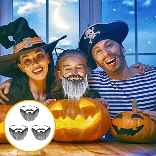 3PCS Fake Beards Halloween Costume for Kids