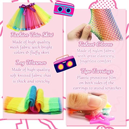 80s Retro Costumes Set for Women with Vibrant Design