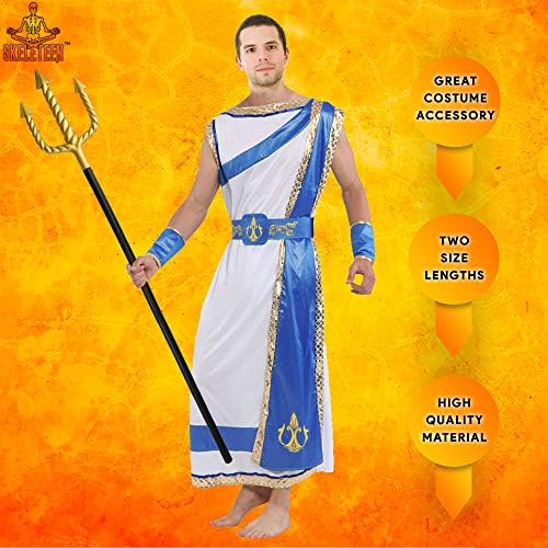 Skeleteen Gold Trident Costume Accessory Fun Pretty Pitchfork Spear