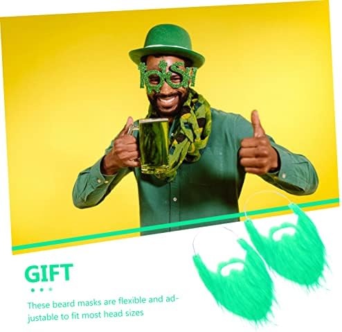 St Patricks Day fake beards 2Pcs costume set for festive celebrations
