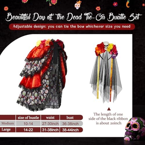 2-Piece Halloween Day of the Dead Costume Set for Women