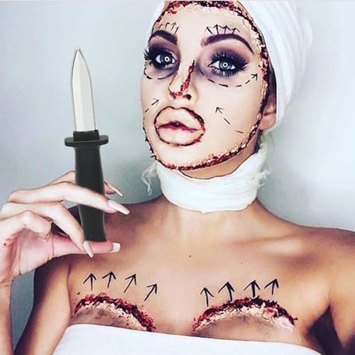 Halloween 6-Piece Plastic Artificial Knife Trick Pack