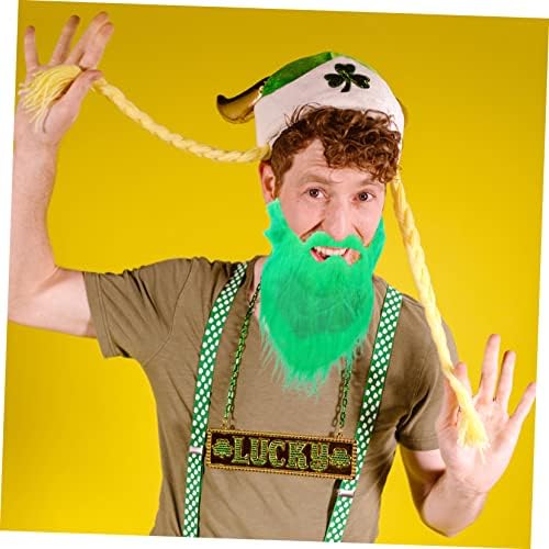 St Patricks Day fake beards 2Pcs costume set for festive celebrations