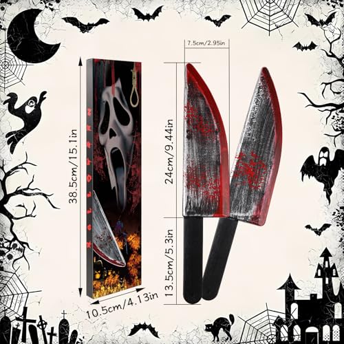 Japior Fake Chucky Knife Set - 2Pcs for Halloween