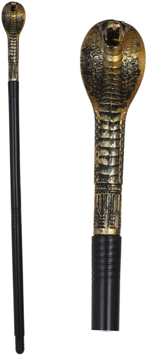 Mens Pharaoh Costume Set - Royal Egypt Headpiece Cane - Halloween More