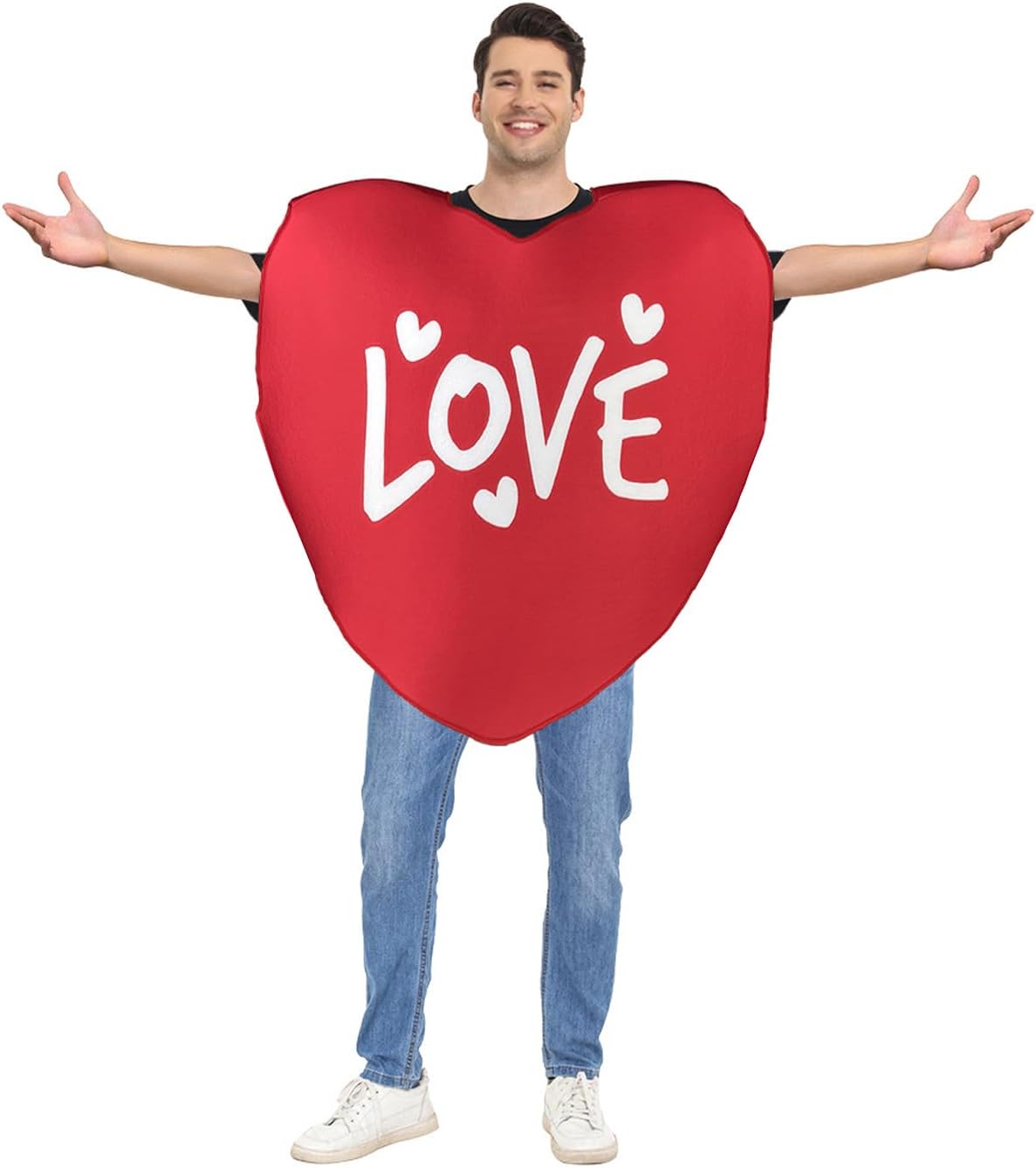 Adults Red Heart Dress Up Costume
