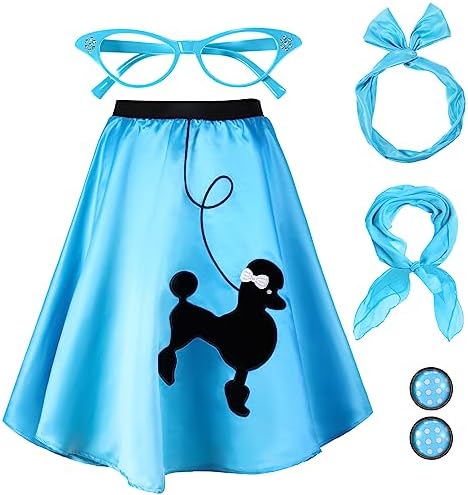 Elegant 1950s Poodle Skirt Costume Set for Girls