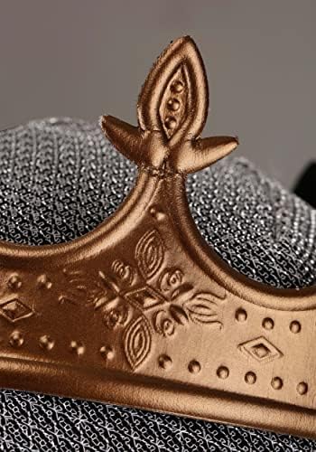 Mens Chain Mail Costume Crown with Faux Leather Hood