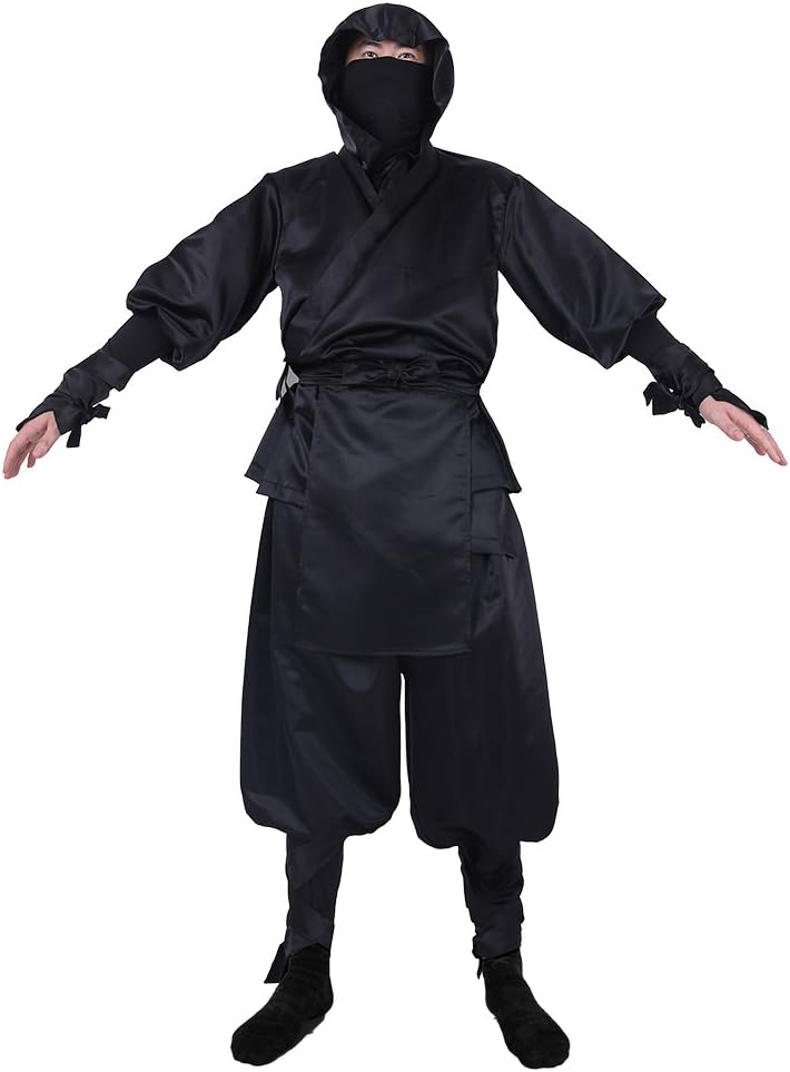 Mens Black Ninja Suit Costume