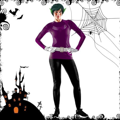 Halloween Mens costume set includes gloves belt elf ears wig