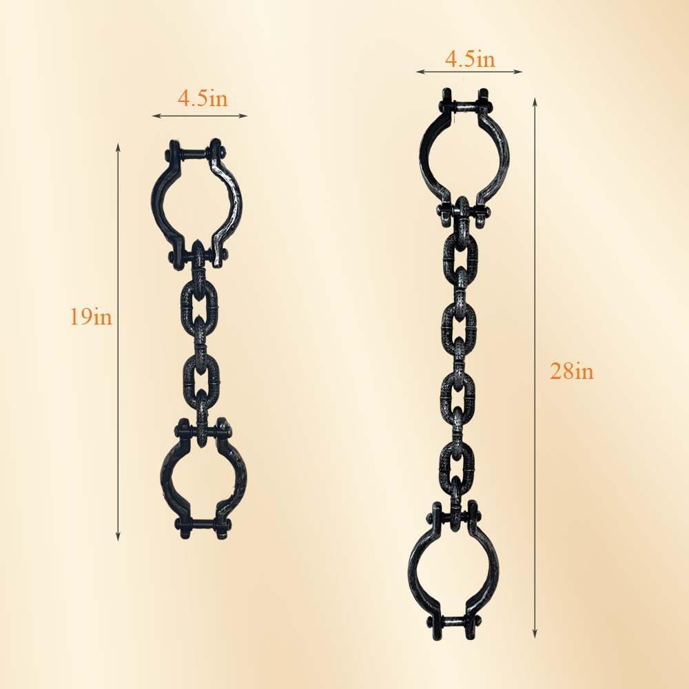 Plastic Prisoner Footcuffs Handcuffs Halloween Props