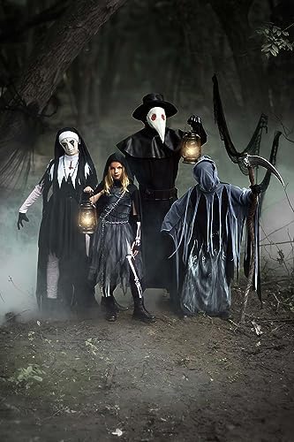 Fun Costumes Plague Doctor Mesh Costume Men with Vinyl Accessories