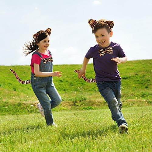 Flannelette Tiger Tiger Ears Nose Tail Bow Tie costume