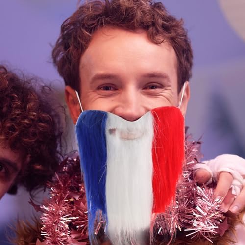 OATIPHO Fake Bead Mustache for Cosplay Halloween Patriotic