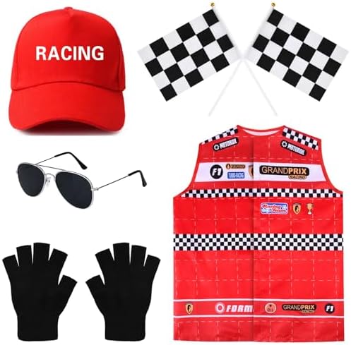 Kavoc Race Car Driver Costume Set Racing Accessories for Kids