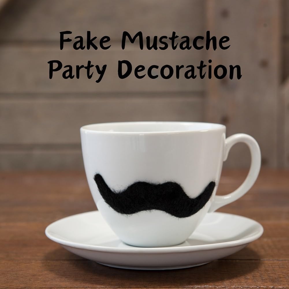 24PCS Halloween Mustaches Black6Styles Fun for Pranks Role-Playing Kids Adults