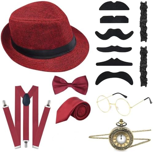 Gangster retro costume set for men