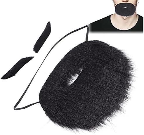 HalloweenHAUNTED Mustache Costume for Adults Kids - Beavers artificial beavers Adjustable Plush Beards