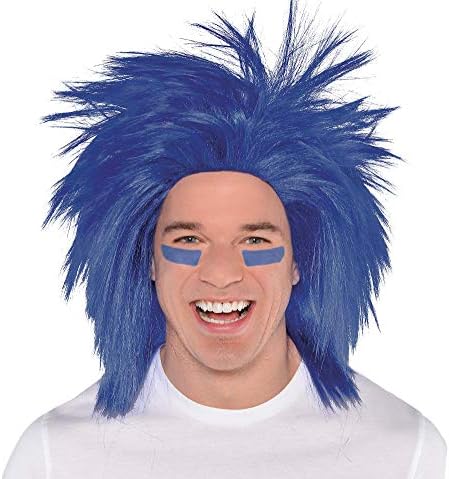 Amscan Modern Crazy Wig Costume - Blue Unisex