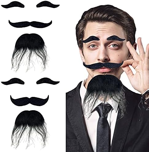 OJYUDD Self-Adhesive Fake Eyebrows Bead for Halloween Costume