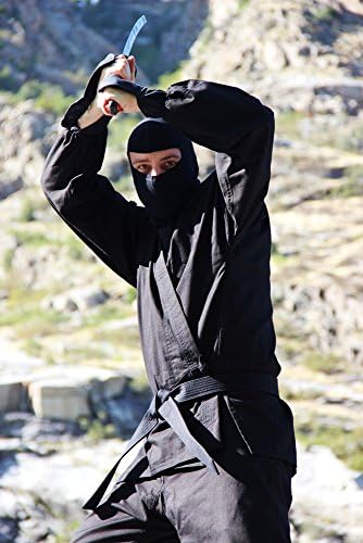 Real Ninja Costumes for Men 14oz Black Belt Included