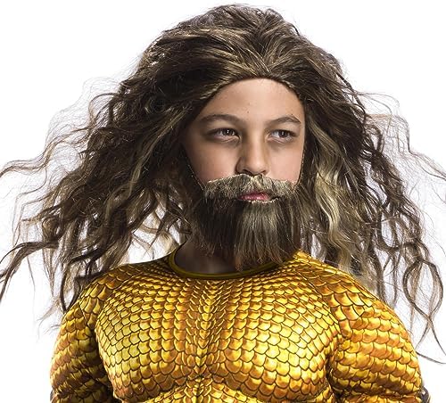 Rubies Costume Boys Justice League Aquaman Bead Wig Costume One Size