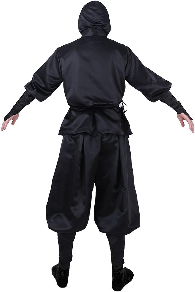 Mens Black Ninja Suit Costume