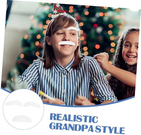 Halloween Cosplay White Mustache Eyebrow Costume