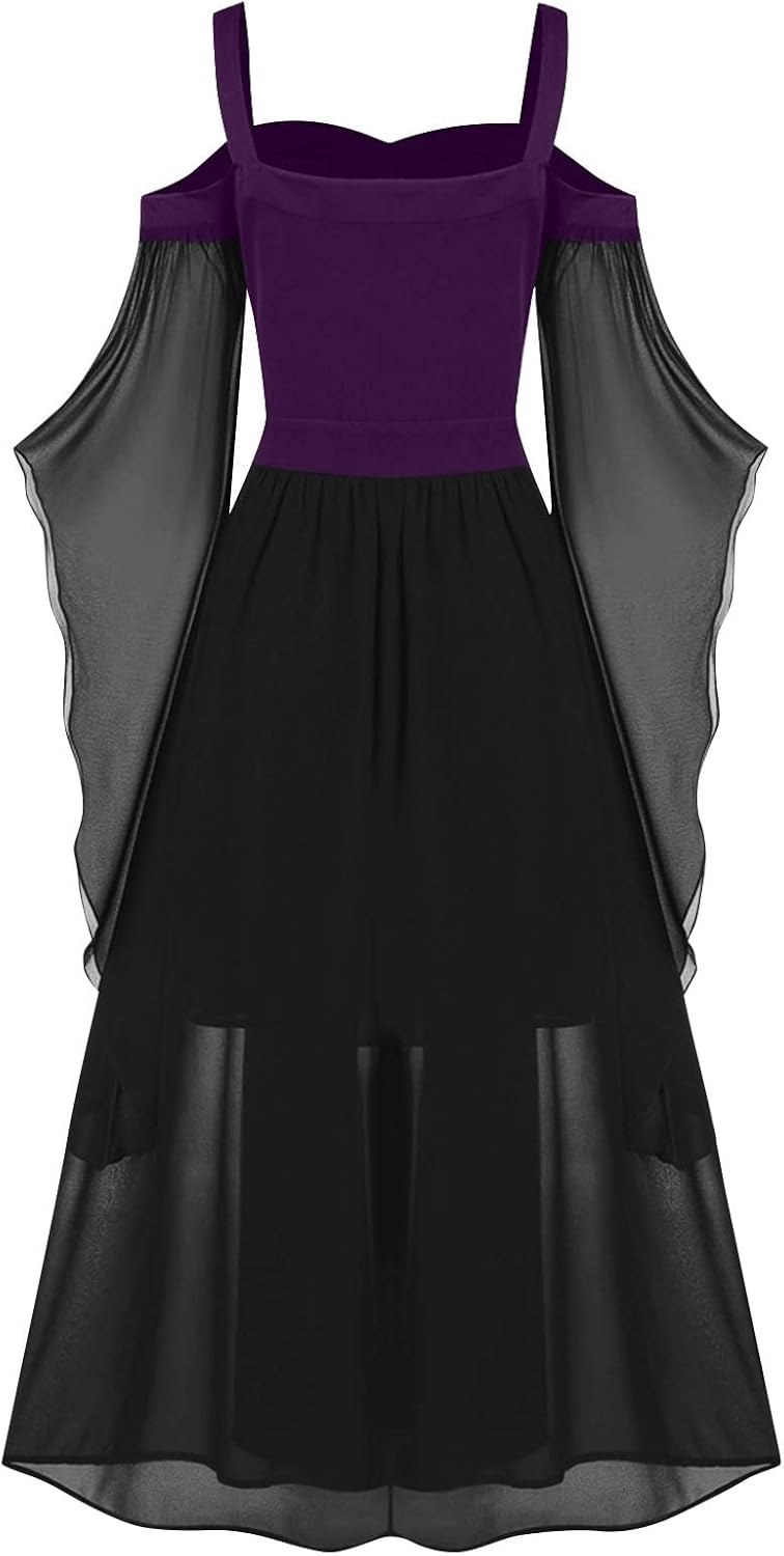 High Waist Gothic Punk Dress Boho Set