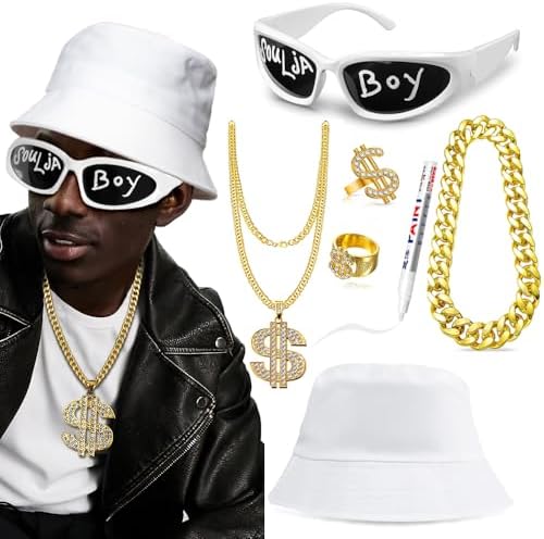 80s 90s Hip Hop Costume Kit for Men