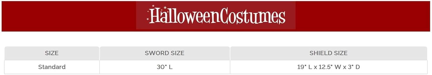 Fun Costumes Valiant Knight Sword Shield Set