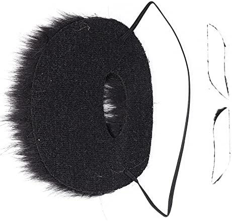 HalloweenHAUNTED Mustache Costume for Adults Kids - Beavers artificial beavers Adjustable Plush Beards