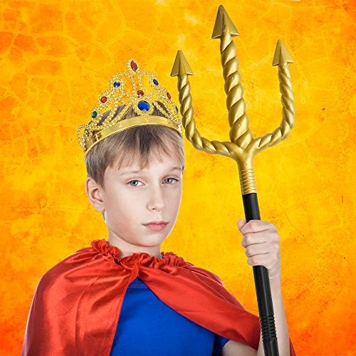 Skeleteen Gold Trident Costume Accessory Fun Pretty Pitchfork Spear