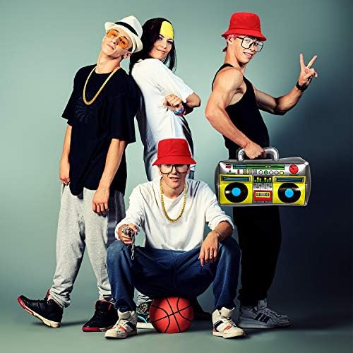 Meekoo 80s90s Hip Hop Costume Kit Accessories for Men Women