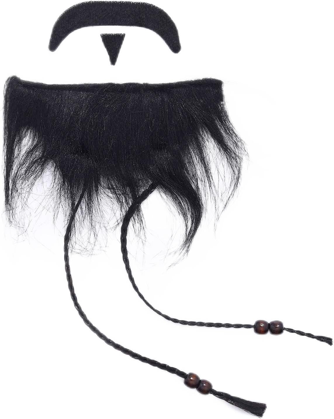 Costume Fake Beards and Mustache Novelty Funny Cosplay Black